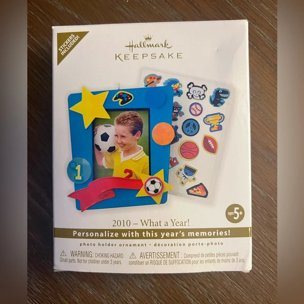Hallmark Keepsake Ornament 2010 What a Year! Blue Photo Frame